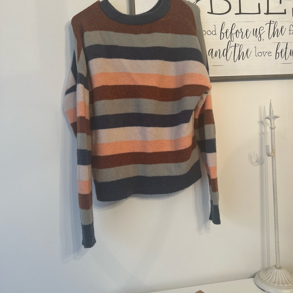 MADEWELL Pullover Sweater in Elmwood Stripe size small